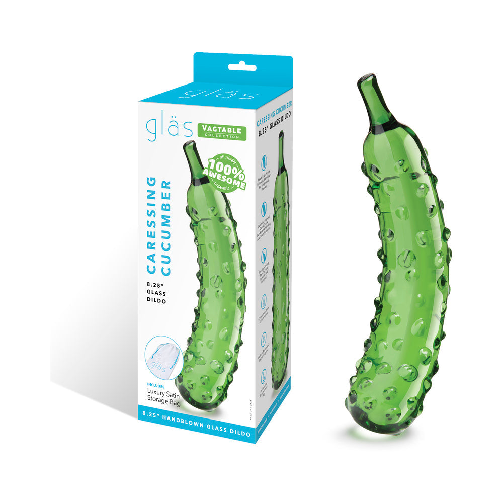 Glas Caressing Cucumber 8.25-Inch Glass Dildo